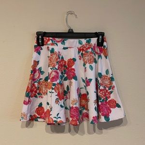 White Floral Skirt